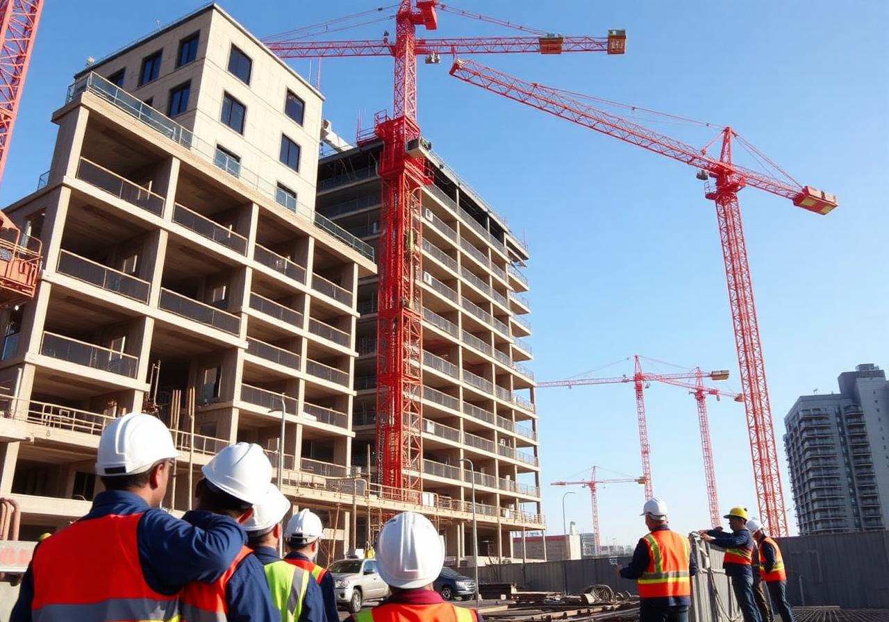 Construction site creating American jobs