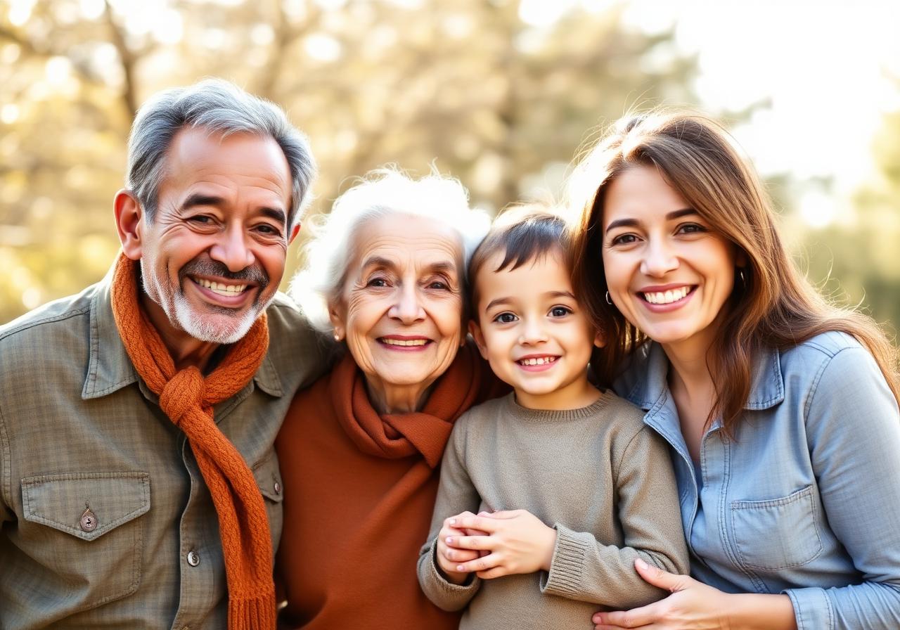 Multi-generational family together